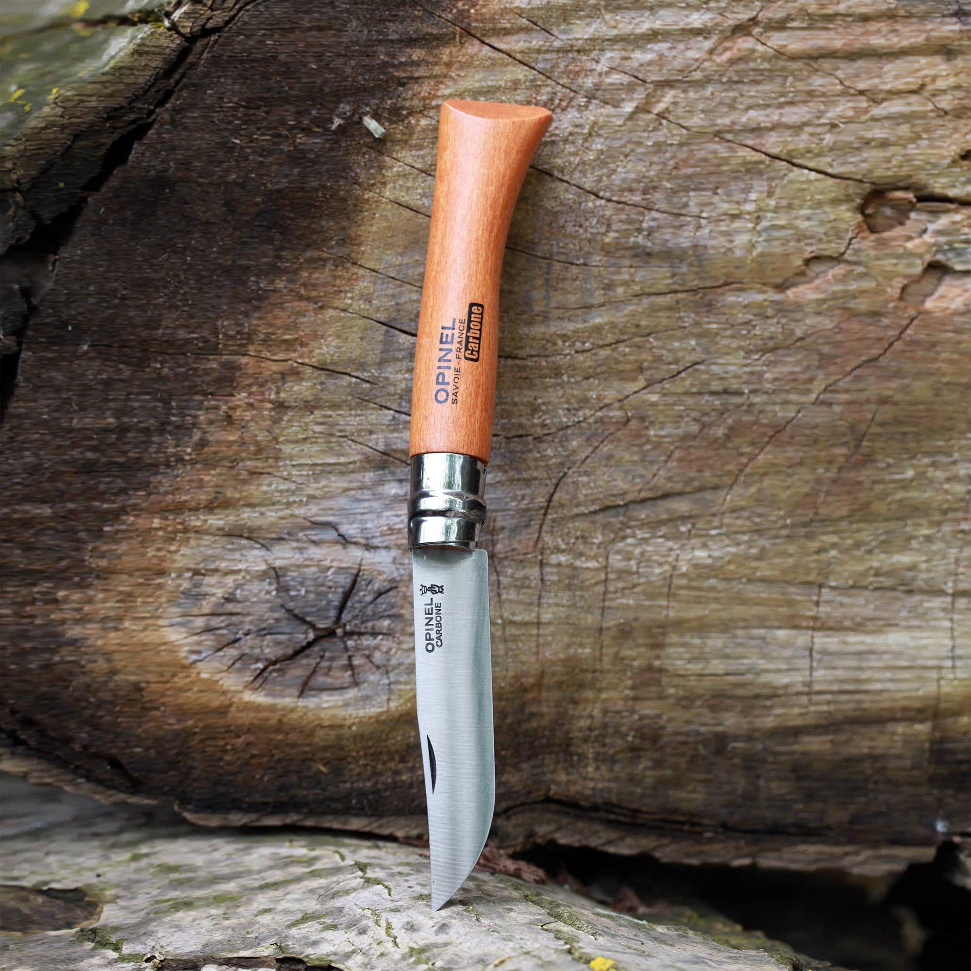opinel-carbon-no-8-folding-pocket-knife-with-sheath-3-35-carbon-steel-blade-beec image 7