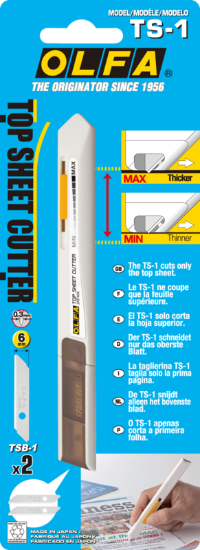 olfa-ts-1-top-sheet-cutter-auto-pressure-precision-depth-cutter-with-3-blades image 3