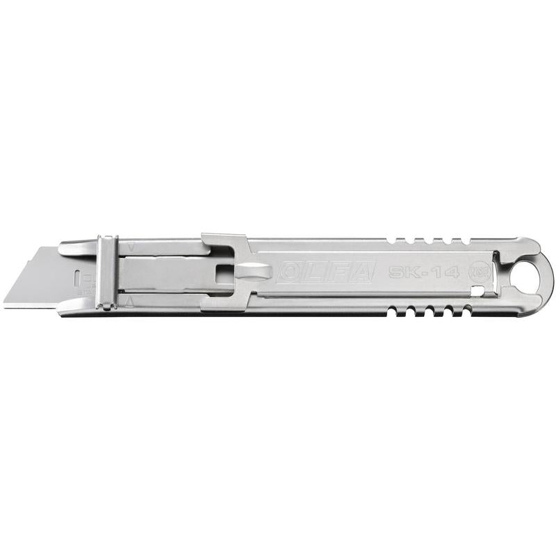 olfa-sk-14-semi-automatic-stainless-steel-self-retracting-safety-knife-nsf-certi image 1
