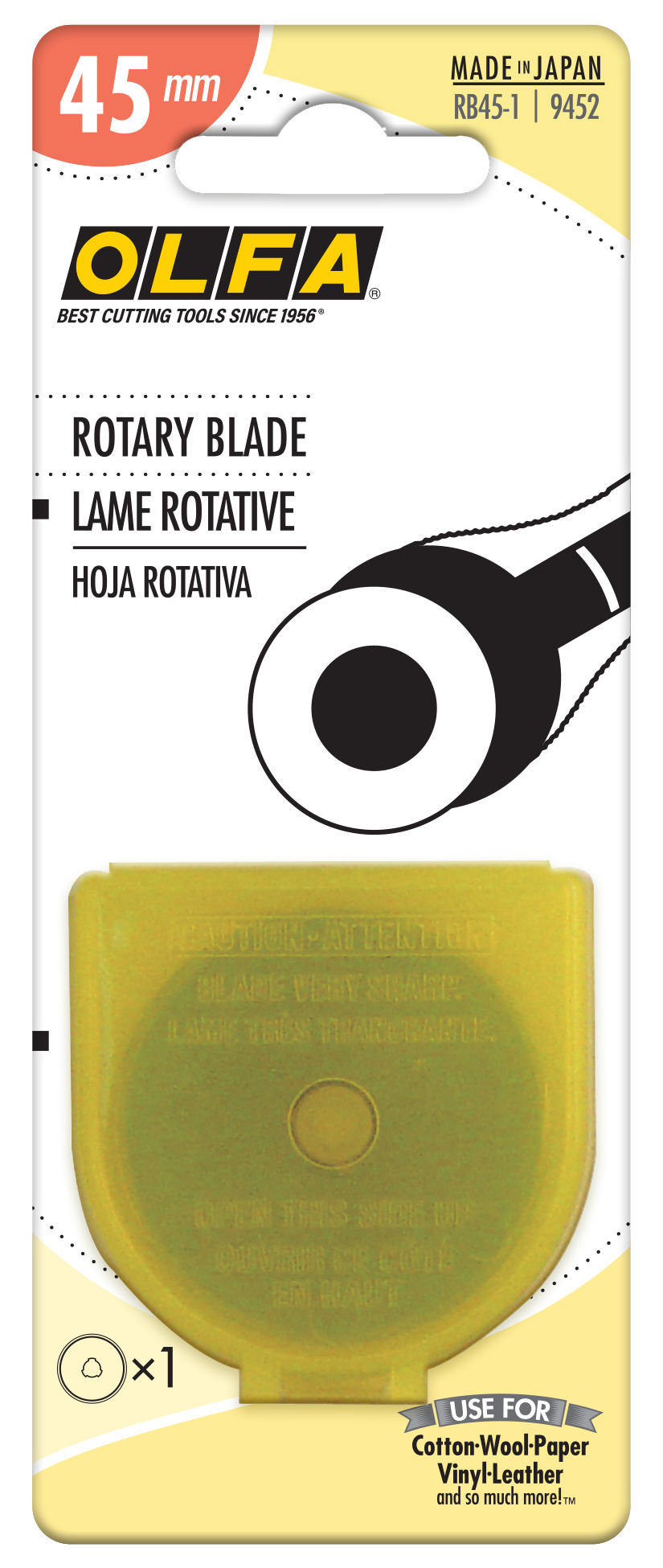 olfa-rb45-45mm-tungsten-steel-rotary-blade-cuts-up-to-8-layers-of-cotton-fits-mo image 2