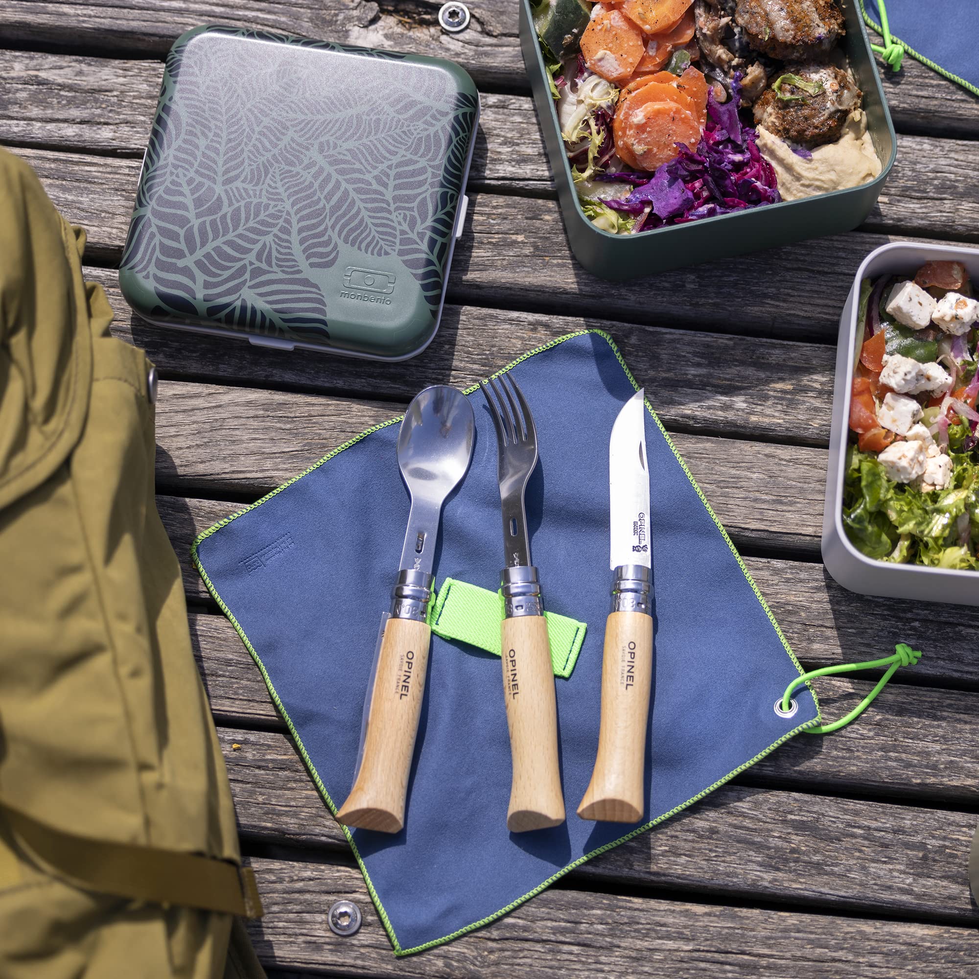 opinel-picnic-cutlery-insert-set-with-no-08-stainless-steel-folding-knife-fork-a image 4
