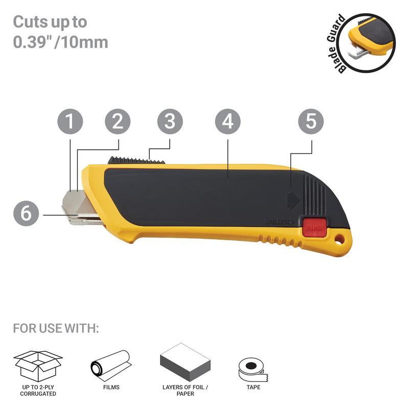 olfa-sk-6-fully-automatic-safety-knife-with-blade-guard-spring-activated-auto-re image 2