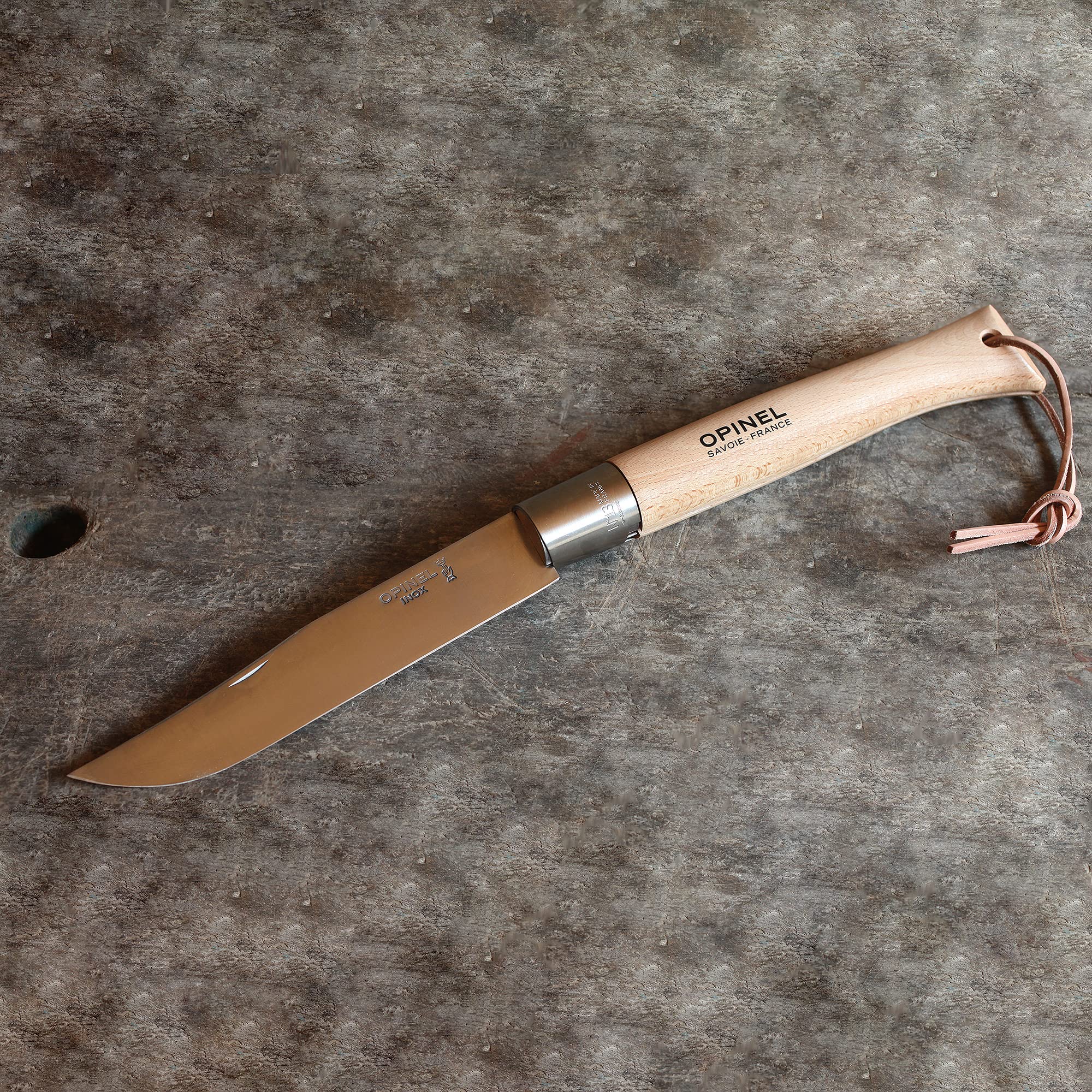 opinel-giant-no-13-stainless-steel-folding-knife-8-75-blade-beechwood-handle-vir image 5
