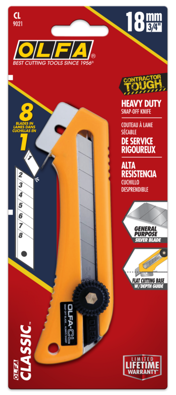 olfa-18mm-cl-adjustable-depth-control-utility-knife-flat-cutting-base-with-snap- image 3