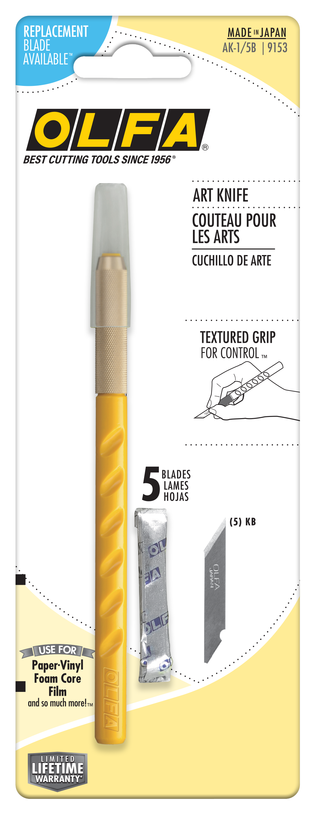 olfa-ak-1-5b-graphic-art-knife-with-5-replacement-blades image 2
