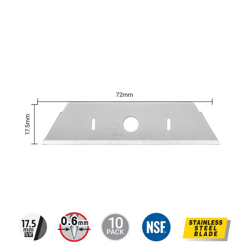 olfa-skb-2s-dual-edge-stainless-steel-safety-blades-10-pack-nsf-certified-for-sk image 2