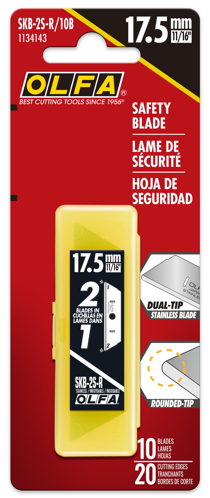 olfa-skb-s-r-round-tip-dual-edge-stainless-steel-safety-blade-10-pack image 4