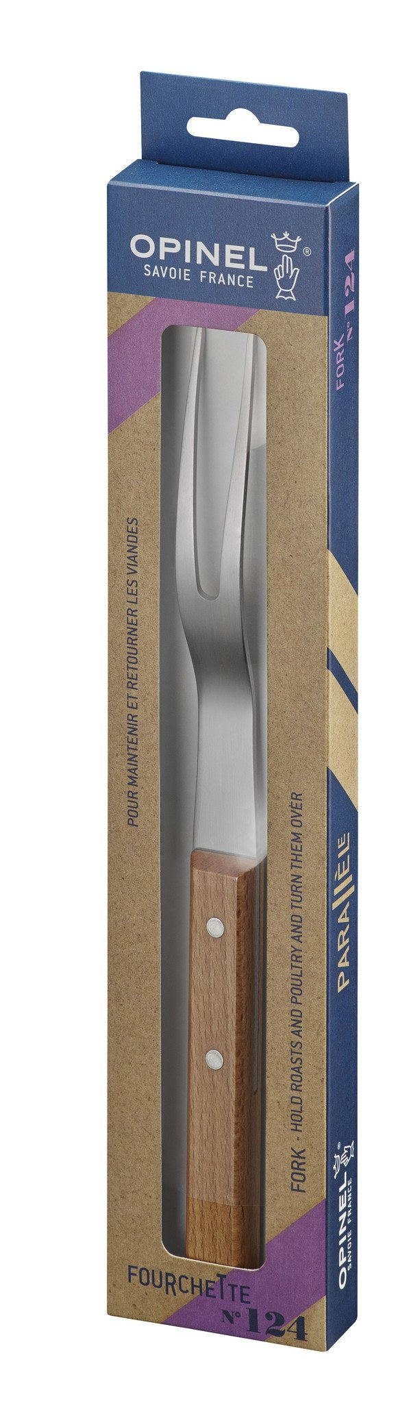 opinel-parallele-7-inch-carving-fork-pefc-wood-handle-half-tang-roast-and-poultr image 3