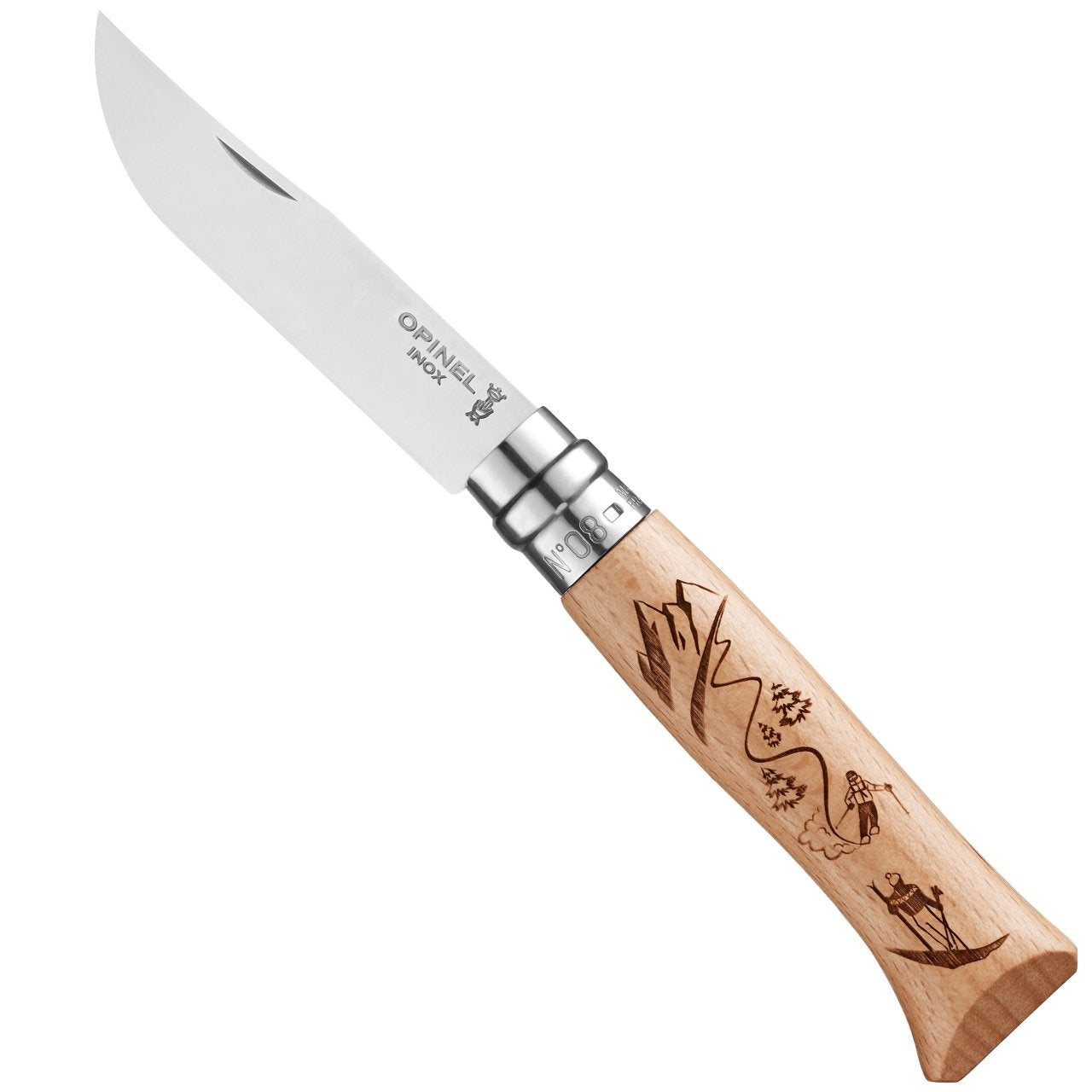 opinel-charcuteski-set-no-08-stainless-steel-folding-knife-with-picnic-spoon-for image 8