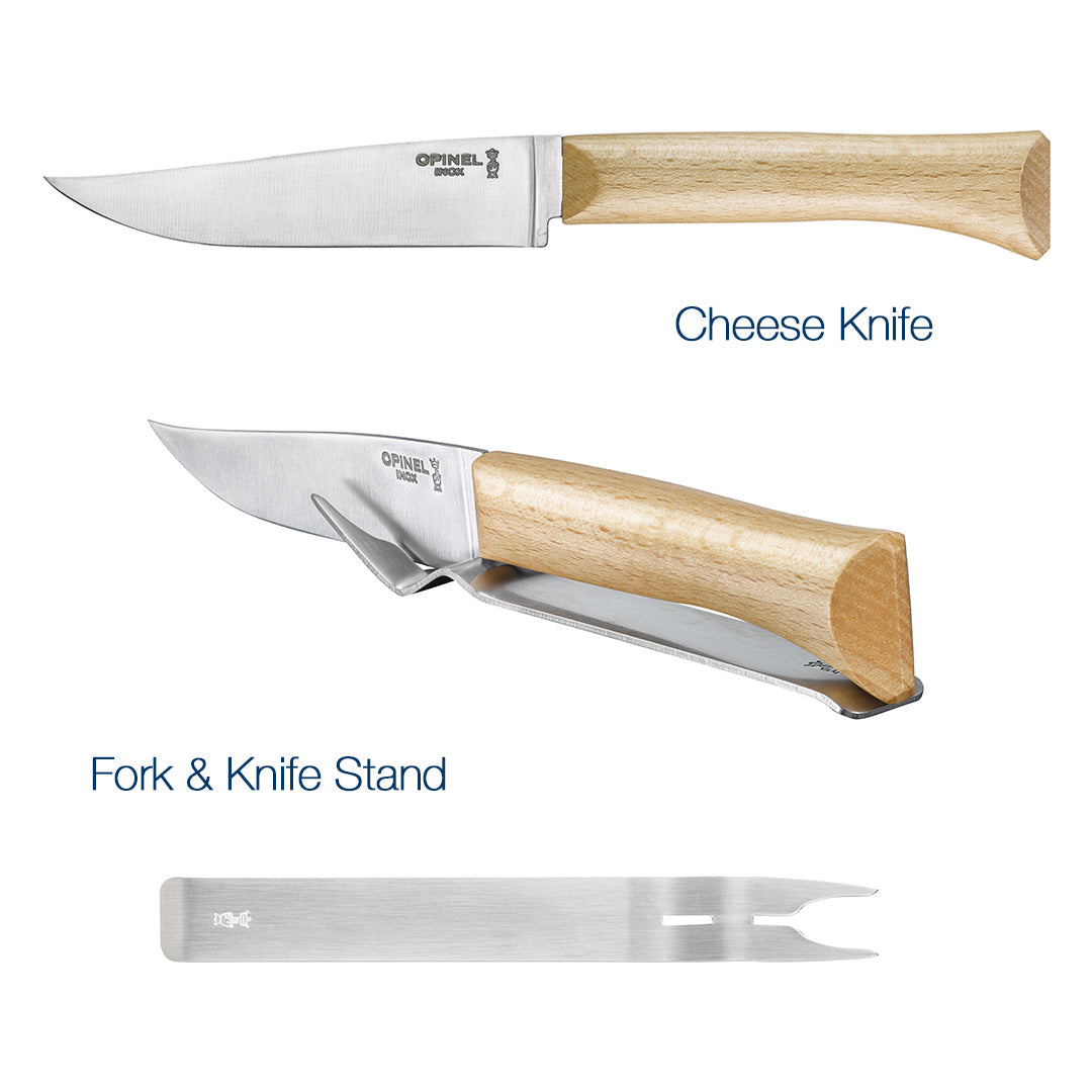 opinel-cheese-fork-and-knife-set-stainless-steel-blade-with-pefc-beech-wood-hand image 6
