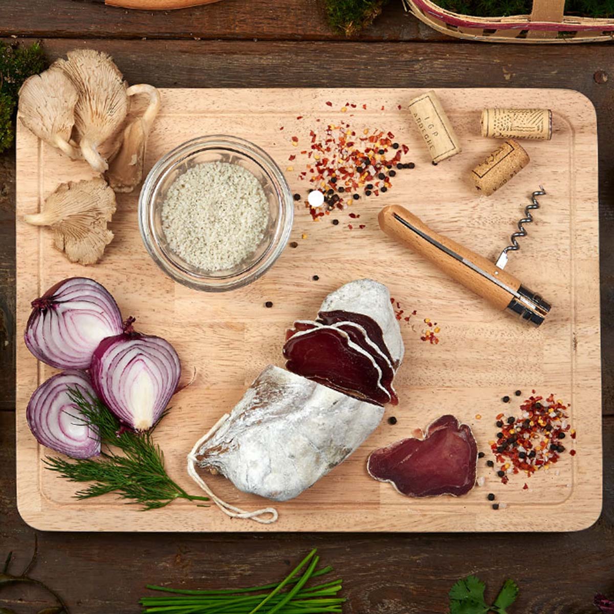 opinel-cheese-wine-kit-no-10-corkscrew-folding-knife-essential-spreading-knife-m image 4