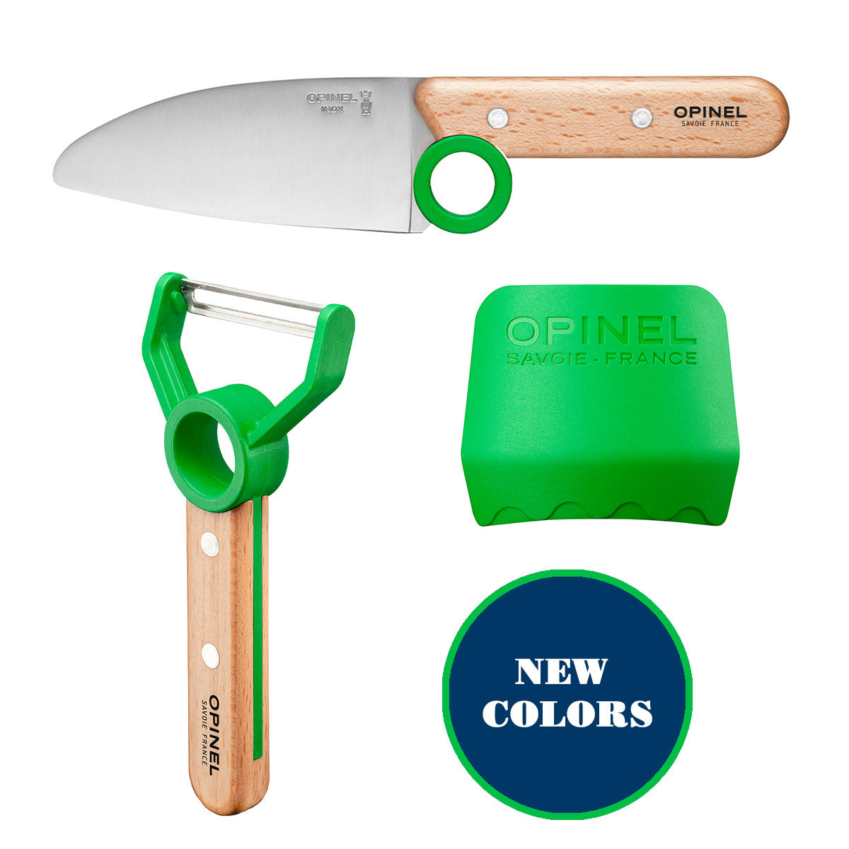 opinel-le-petit-chef-children-s-3-piece-kitchen-knife-set-educational-finger-rin image 3