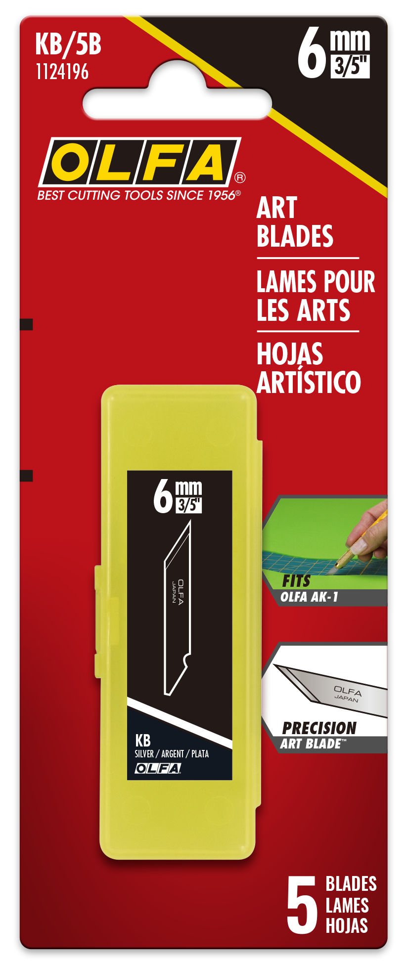 olfa-kb-multi-purpose-art-blades-5-or-25-pack-replacement-art-knife-blades-for-a image 3