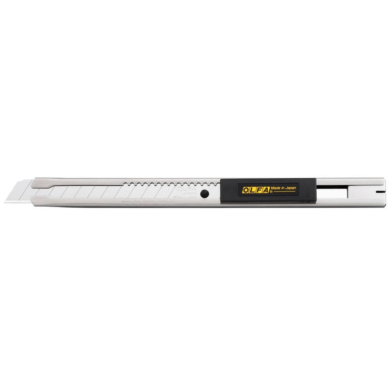 olfa-svr-2-9mm-stainless-steel-auto-lock-utility-knife-with-2x-micro-click-contr image 1