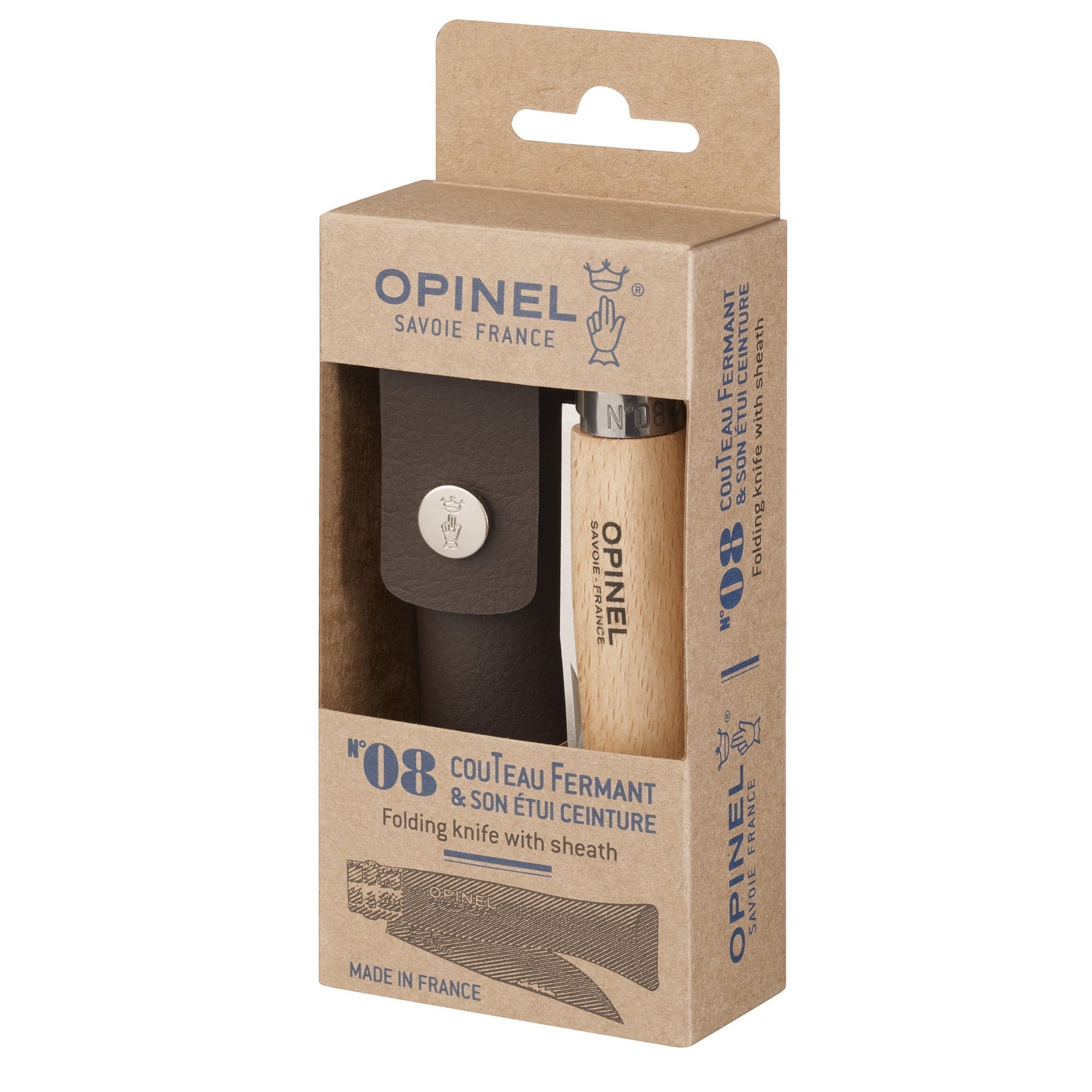 opinel-no-08-stainless-steel-folding-knife-engraved-gift-bundle-set-of-6-with-sh image 2