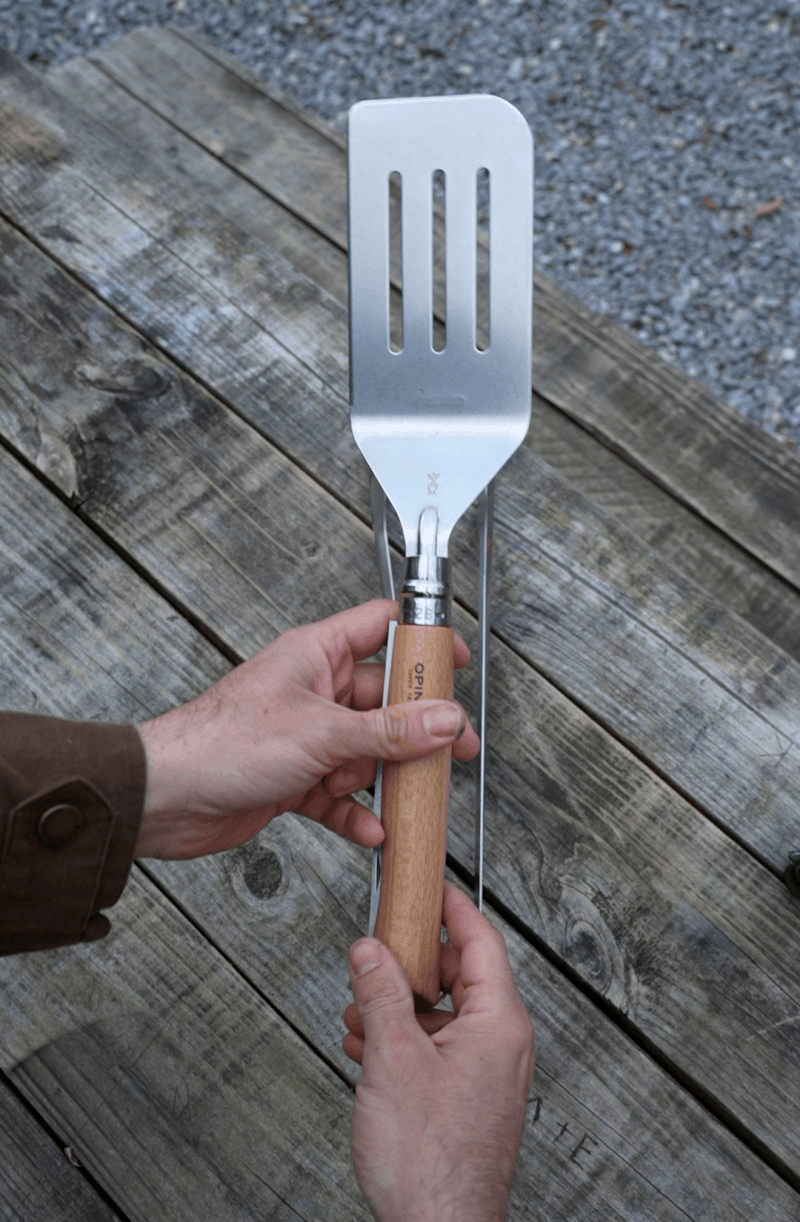 opinel-grilling-set-no-12b-stainless-steel-bbq-folding-knife-with-bottle-opener- image 2