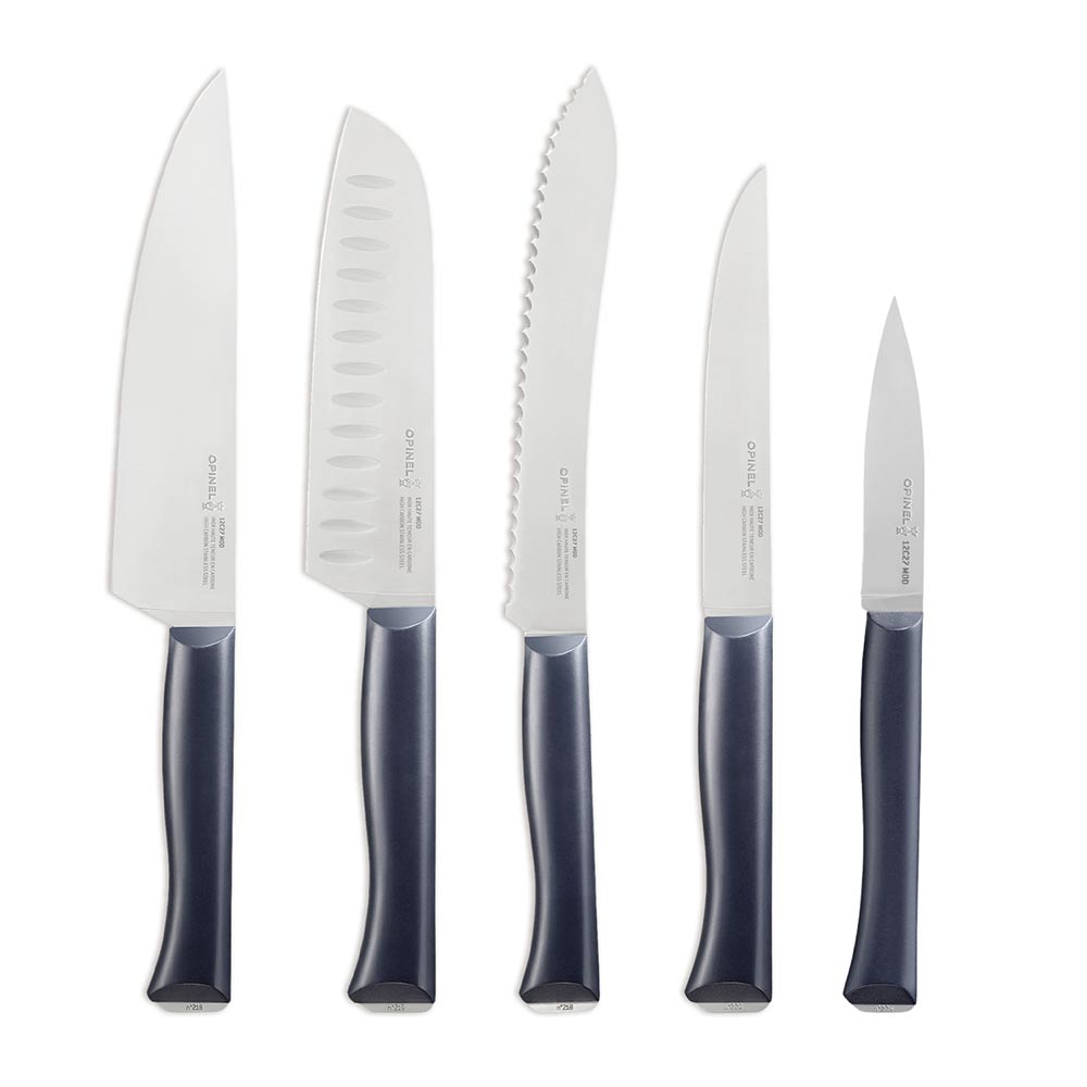 opinel-intempora-5-piece-kitchen-chef-knife-set-with-beech-wood-block-full-tang- image 3