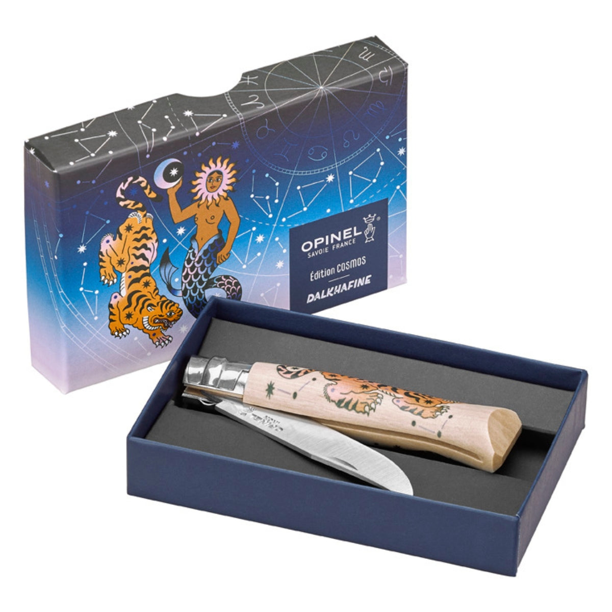 opinel-cosmos-limited-edition-no-08-folding-pocket-knife-with-decorated-beech-wo image 3