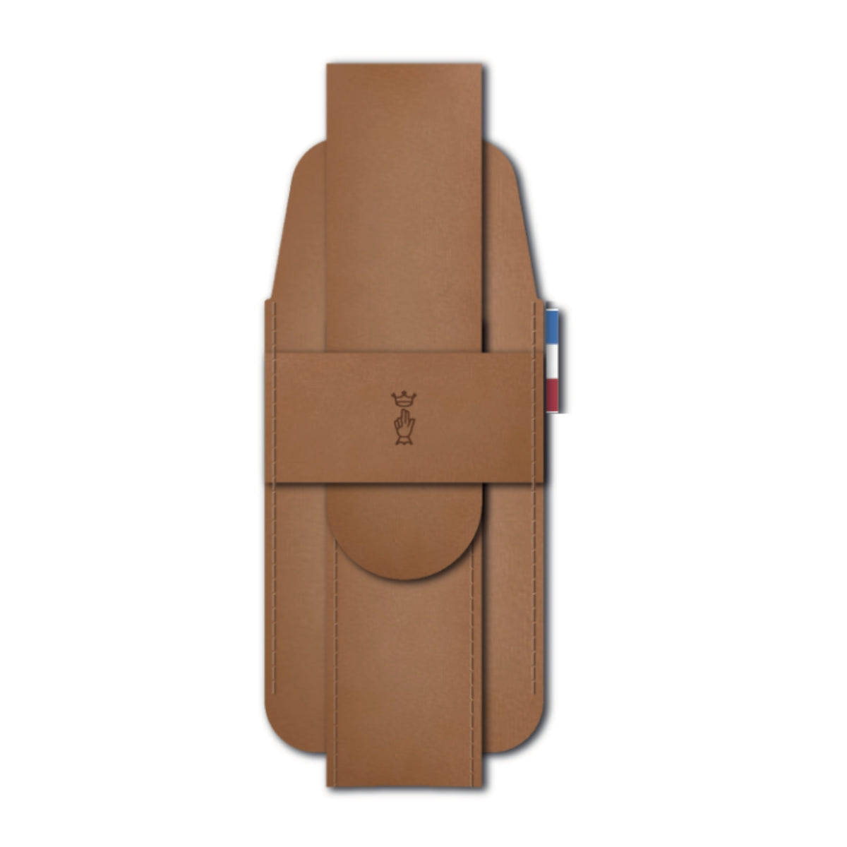 opinel-natural-leather-sheath-collection-france-cognac-flap-closure-knife-sheath image 2
