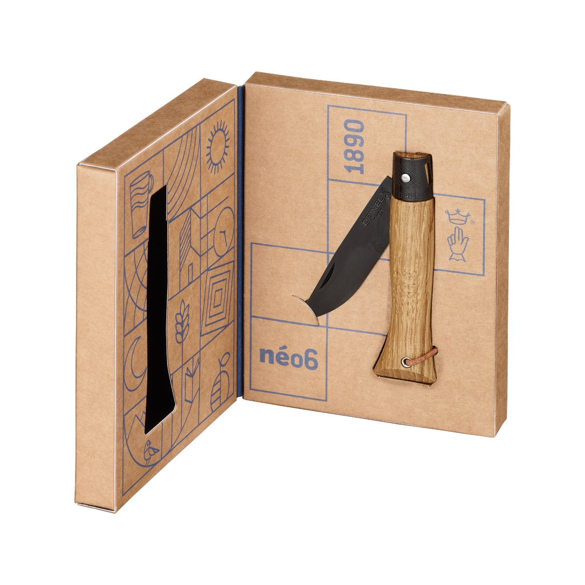 opinel-n-o6-everyday-carry-pocket-knife-black-oak-handle-with-black-anodized-bla image 8