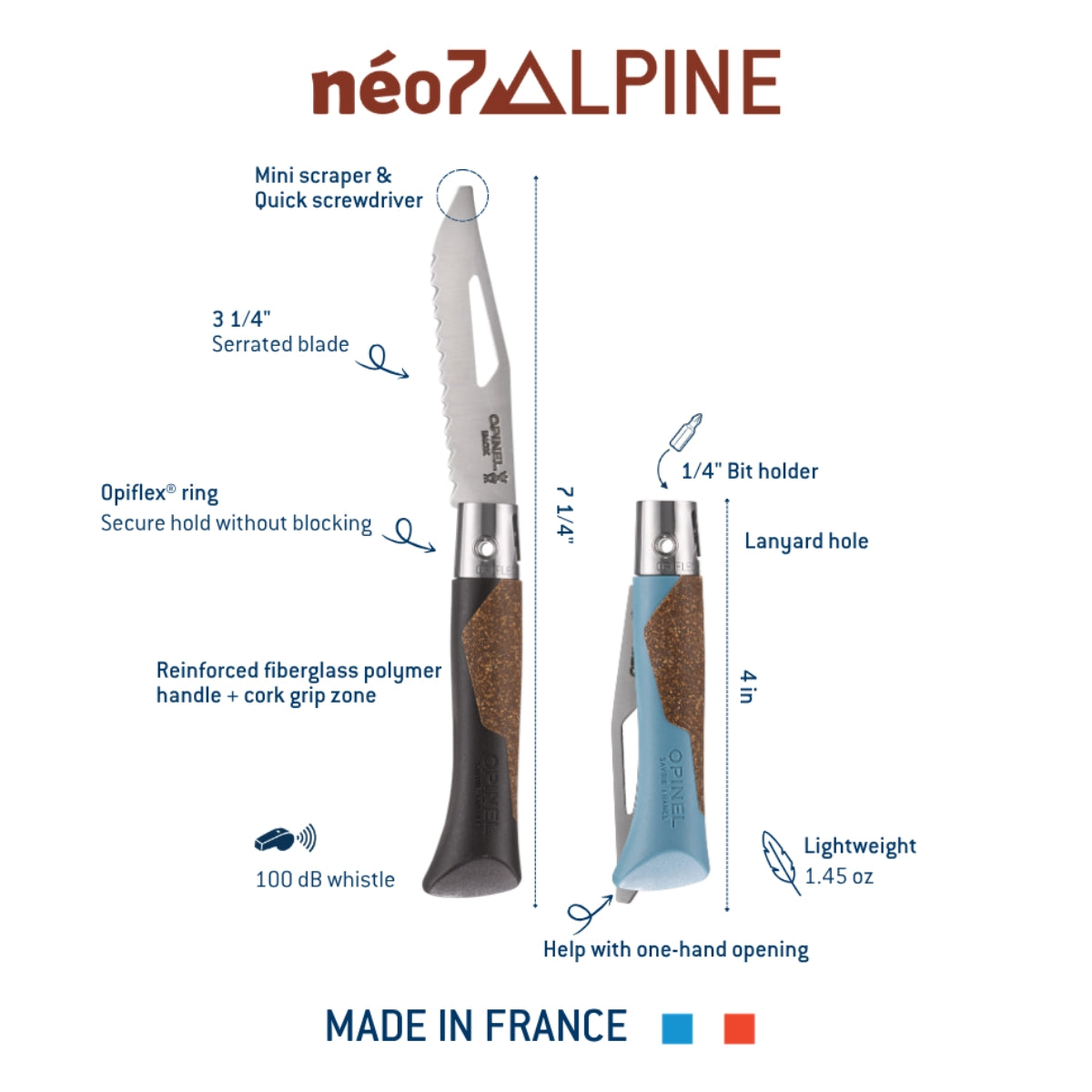 opinel-n-o7-alpine-folding-knife-opiflex-mechanism-one-handed-opening-lightweigh image 3