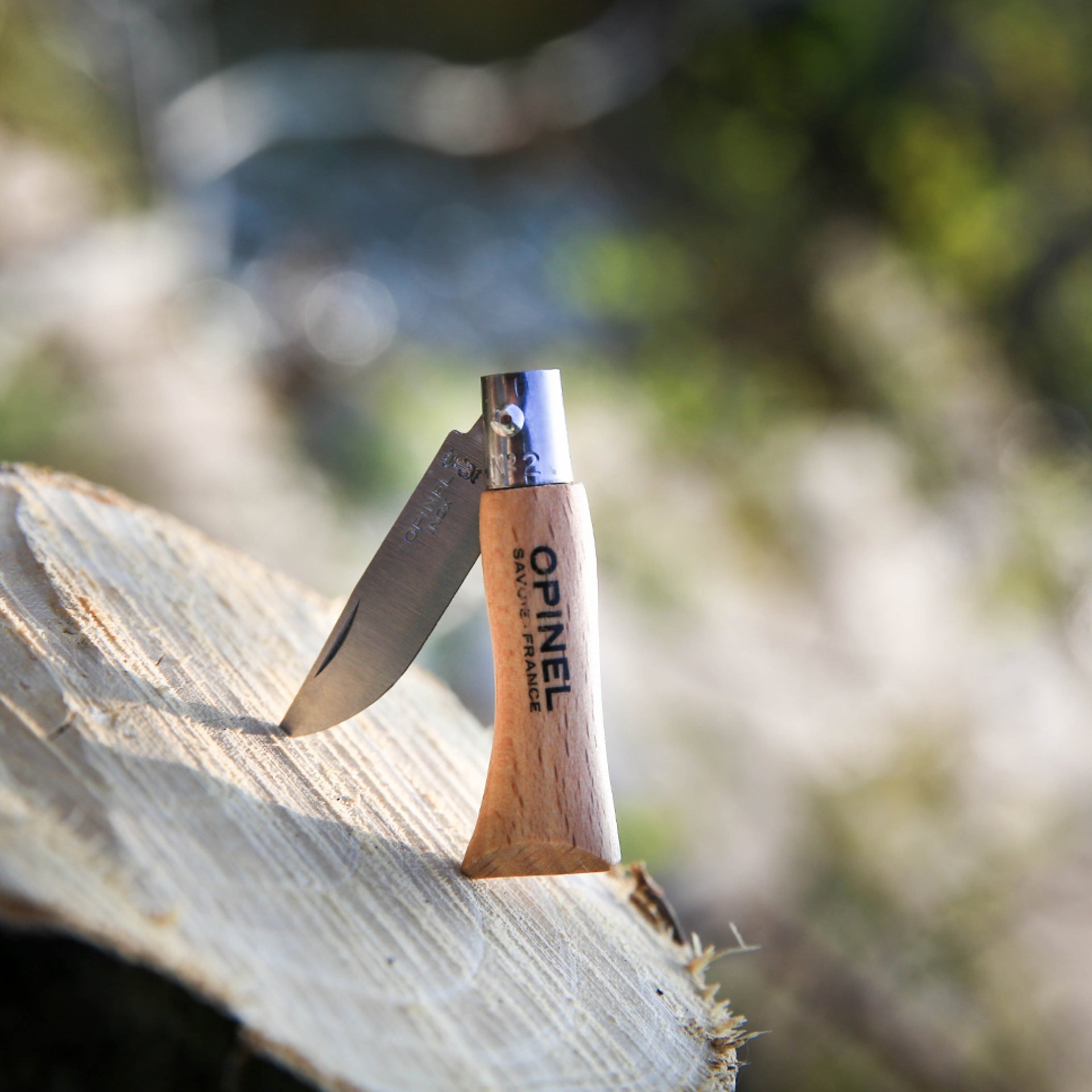 opinel-no-02-stainless-steel-pocket-knife-beechwood-handle-keychain-folding-knif image 2
