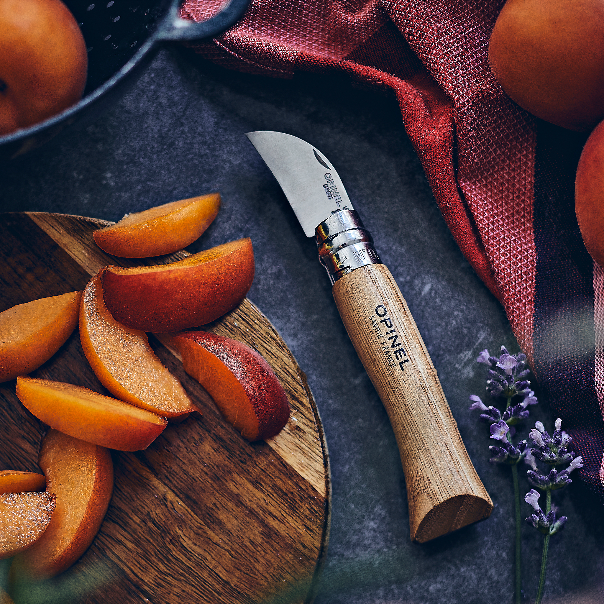 opinel-no-07-folding-scoring-knife-chestnut-garlic-knife-stainless-blade-beech-w image 2