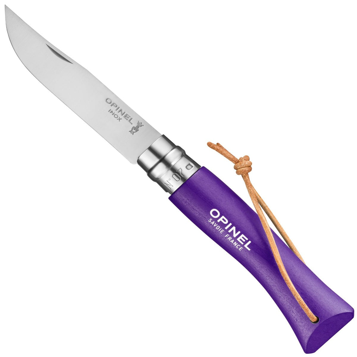 opinel-no-07-stainless-steel-folding-pocket-knife-colorama-lanyard-edition-tinte image 1