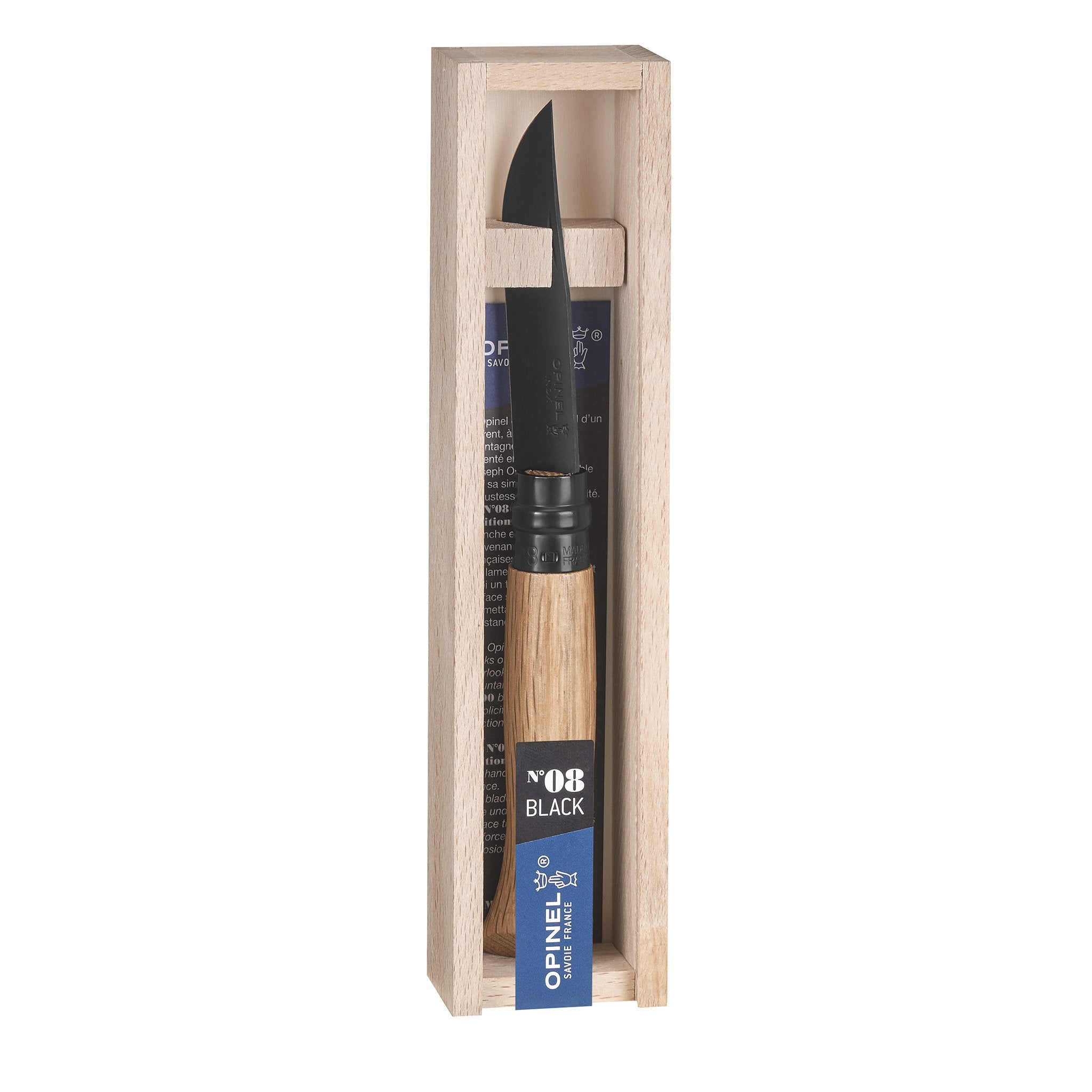 opinel-second-chance-no-08-black-oak-folding-knife-matte-black-edc-pocket-knife image 4