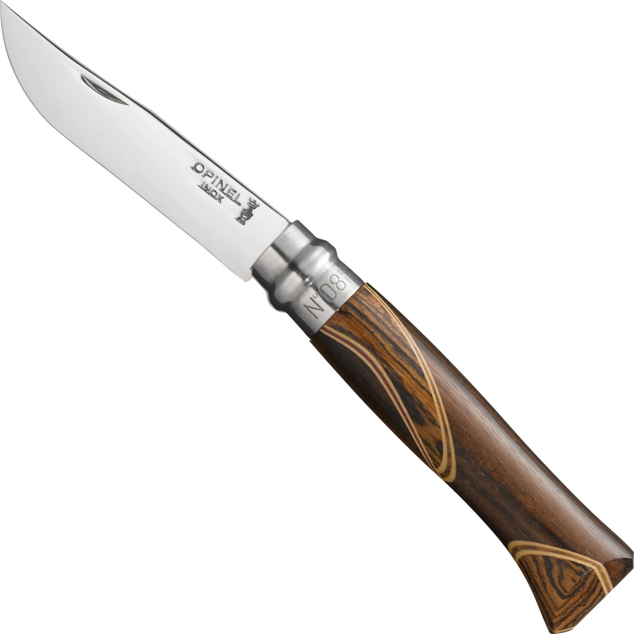 opinel-no-08-bruno-chaperon-stainless-steel-folding-knife-with-handmade-sinusoid image 4