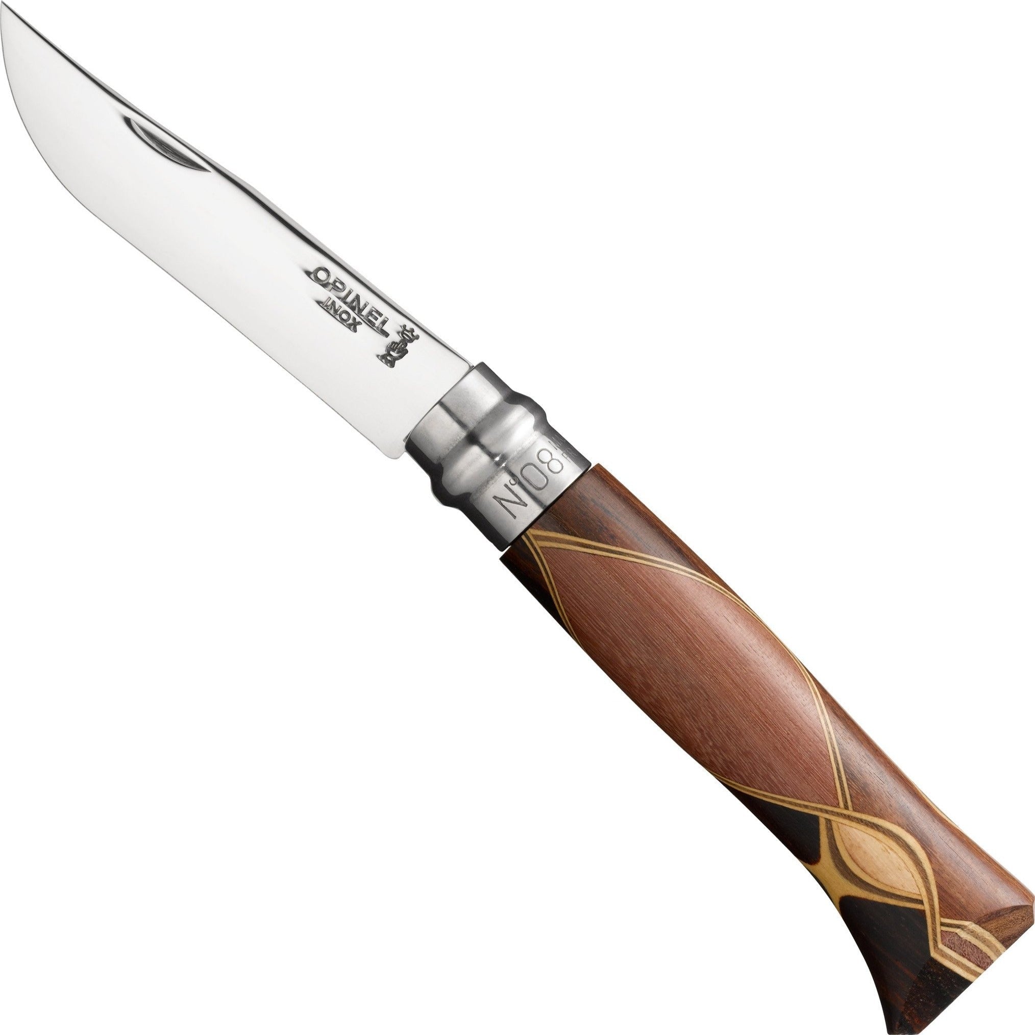 opinel-no-08-bruno-chaperon-stainless-steel-folding-knife-with-handmade-sinusoid image 5