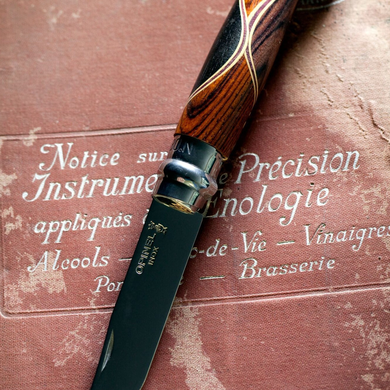 opinel-no-08-bruno-chaperon-stainless-steel-folding-knife-with-handmade-sinusoid image 7