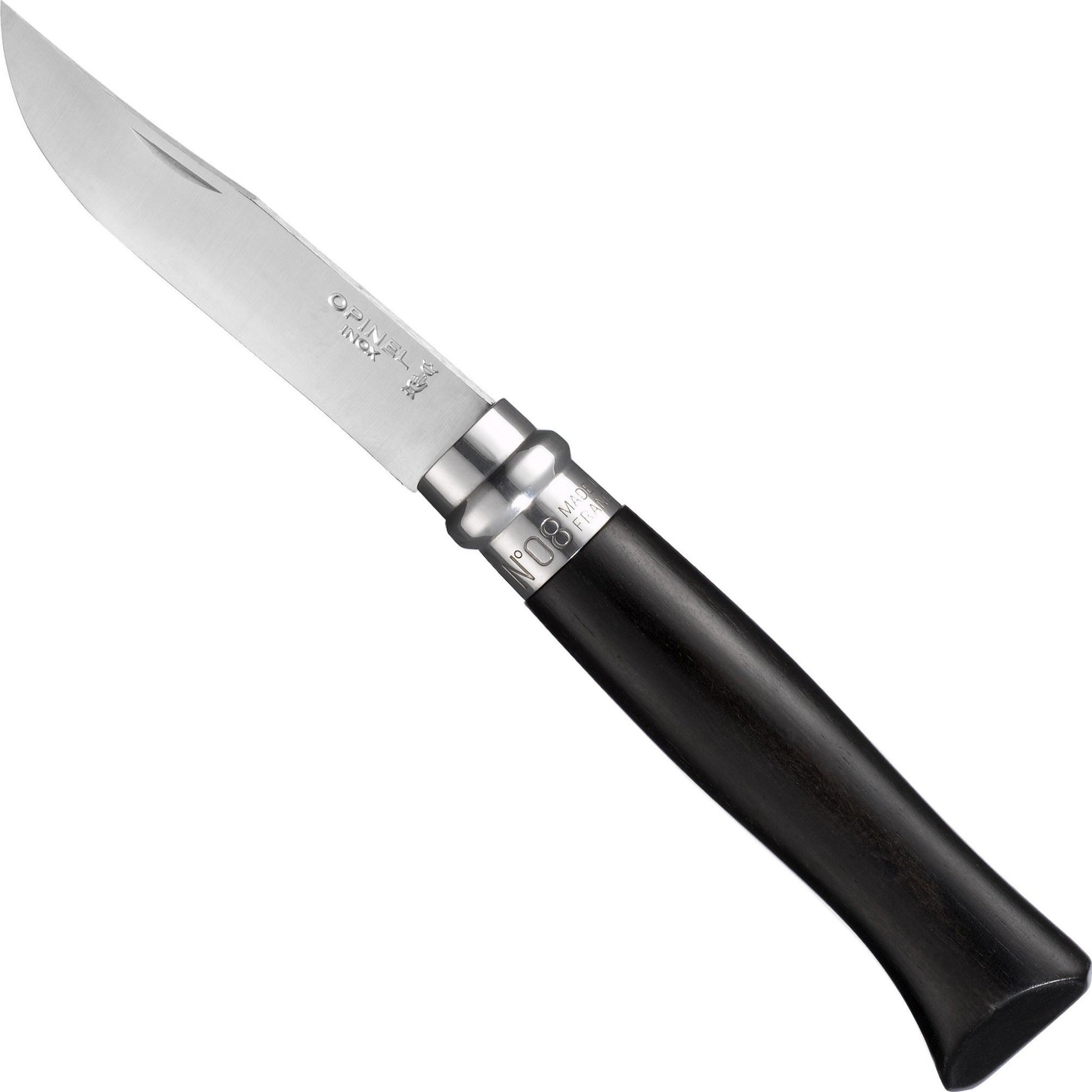 opinel-no-08-ebony-polished-stainless-steel-folding-knife-mirror-polished-blade- image 1