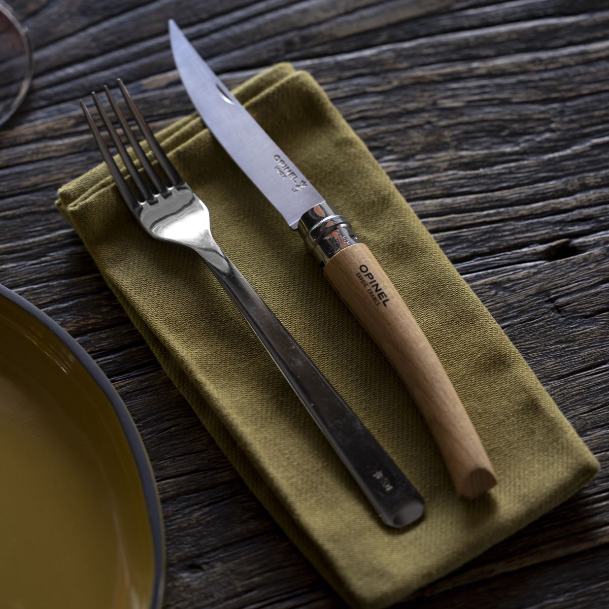 opinel-no-08-effil-slim-folding-knife-stainless-steel-slim-blade-with-beech-pado image 3