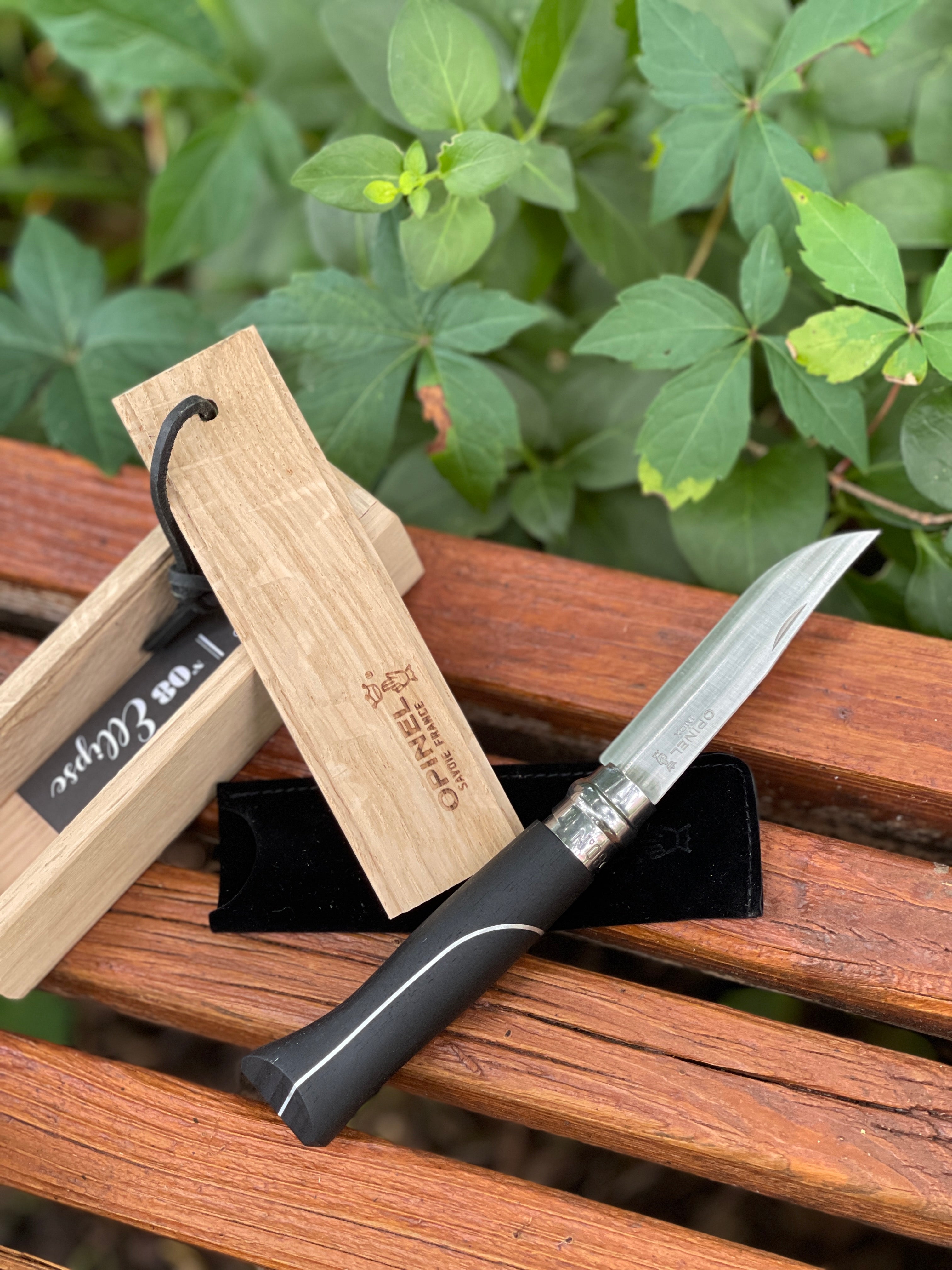 opinel-no-08-ellipse-folding-knife-ebony-handle-mirror-polished-stainless-steel- image 3