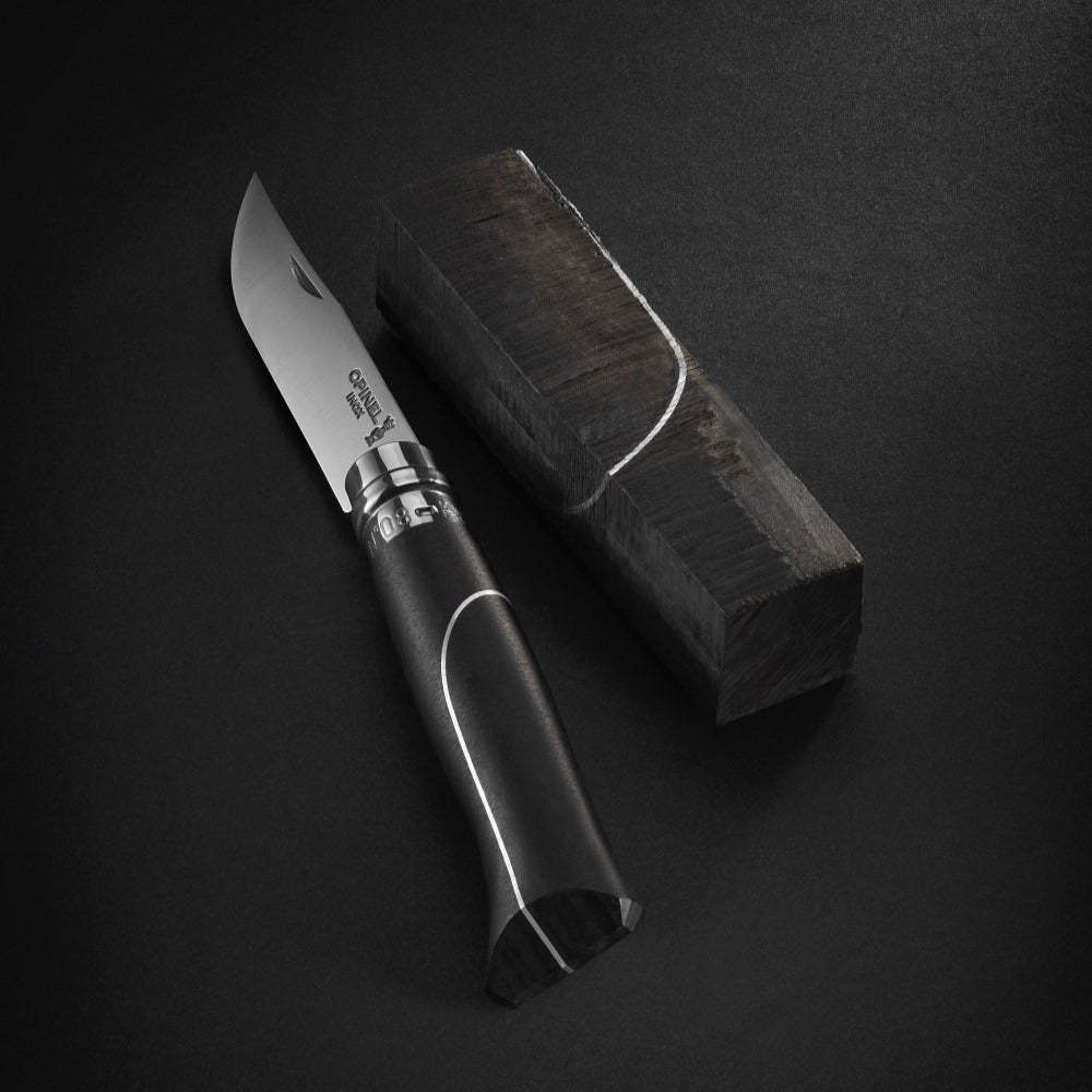 opinel-no-08-ellipse-folding-knife-ebony-handle-mirror-polished-stainless-steel- image 4