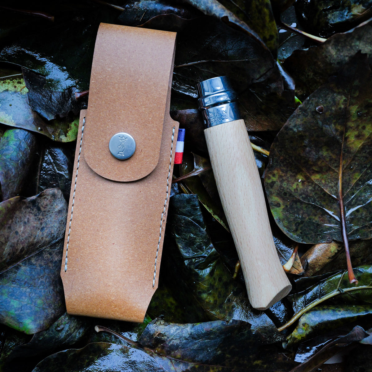 opinel-alpine-sheath-collection-france-regenerated-leather-knife-sheath-by-big-g image 2