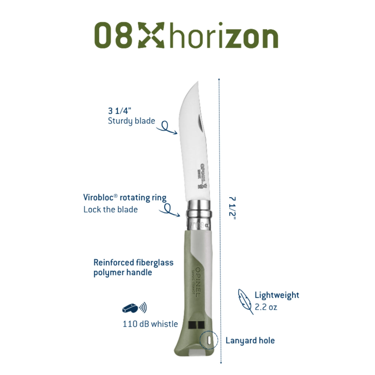 opinel-no-08-horizon-folding-knife-3-1-4-stainless-blade-polyamide-handle-with-1 image 6