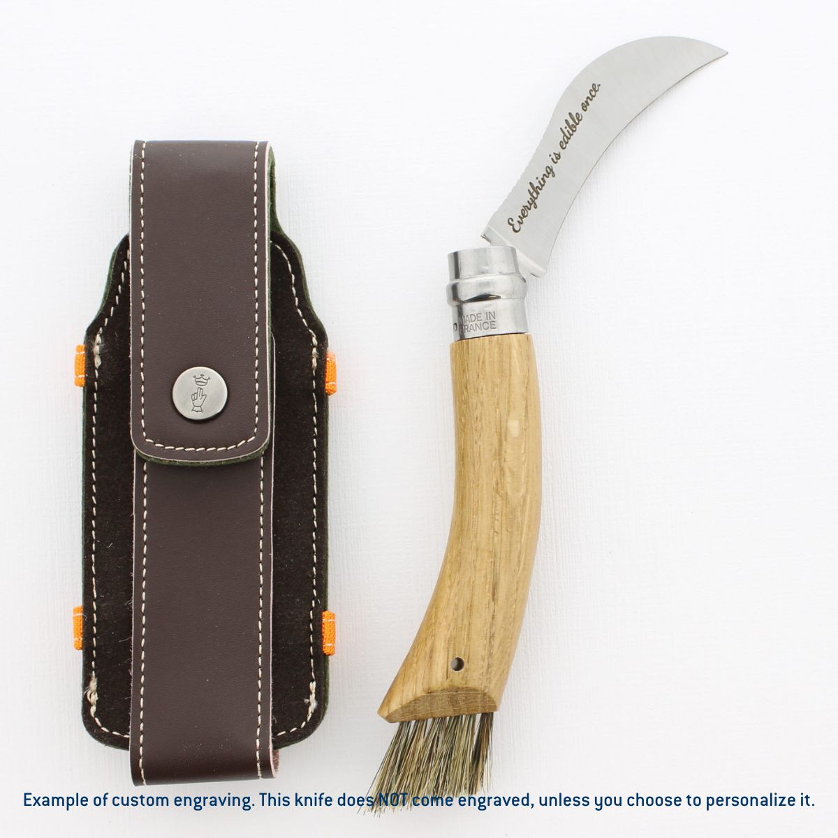 opinel-no-08-mushroom-knife-kit-curved-blade-serrated-scraper-boar-s-hair-brush- image 3
