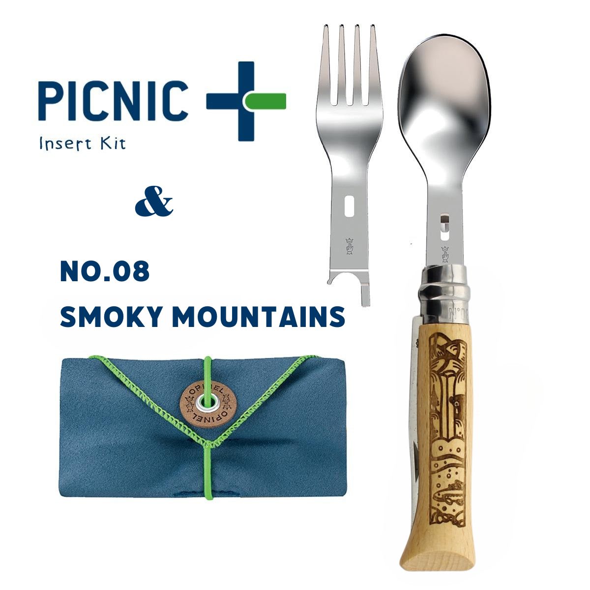 opinel-no-08-national-parks-picnic-set-folding-knife-with-picnic-fork-and-spoon- image 2