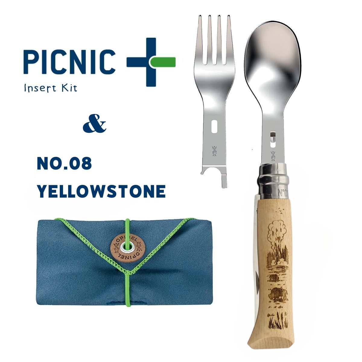 opinel-no-08-national-parks-picnic-set-folding-knife-with-picnic-fork-and-spoon- image 3