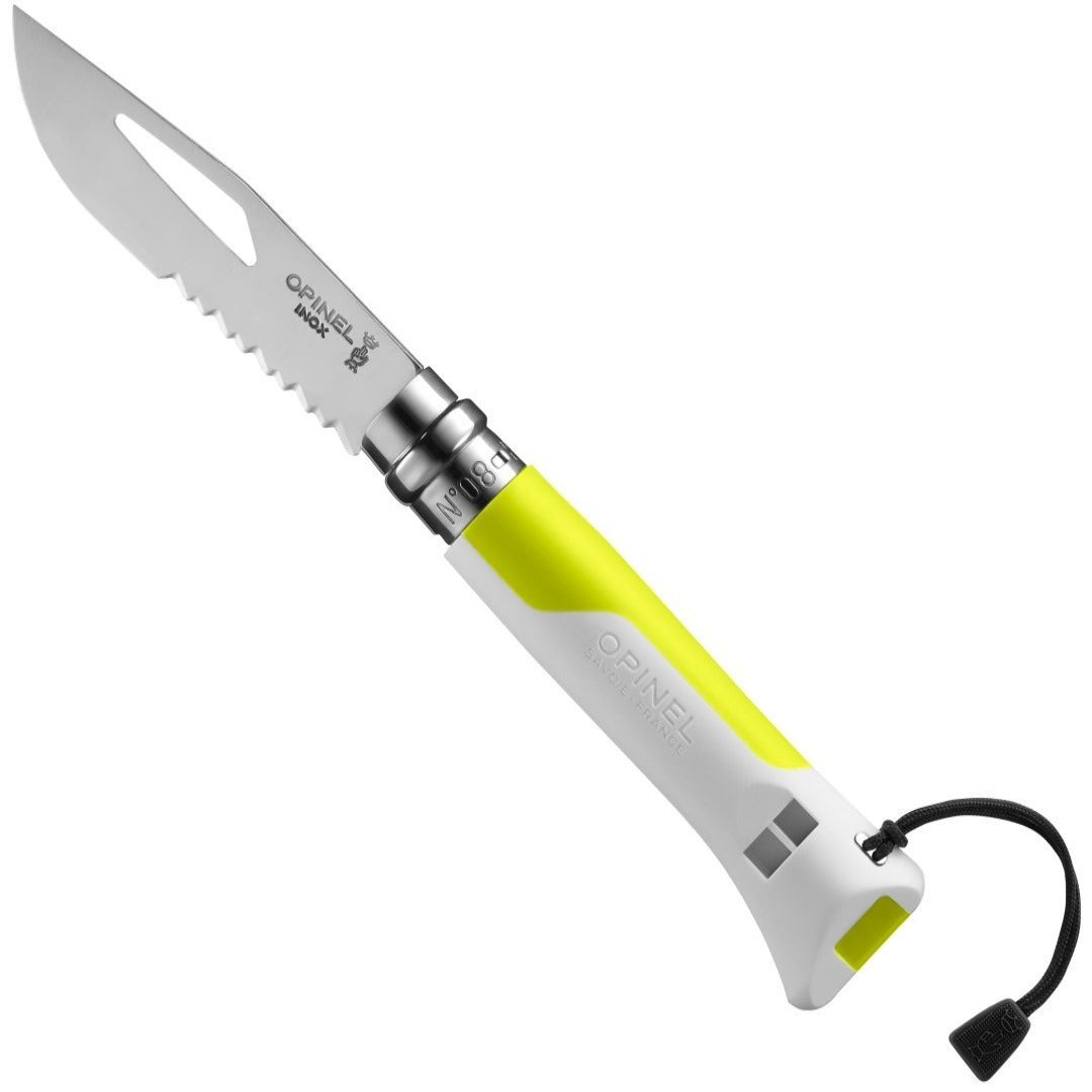 opinel-warehouse-find-no-08-outdoor-fluo-series-lemon-survival-folding-knife-wit image 1