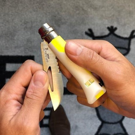opinel-warehouse-find-no-08-outdoor-fluo-series-lemon-survival-folding-knife-wit image 2