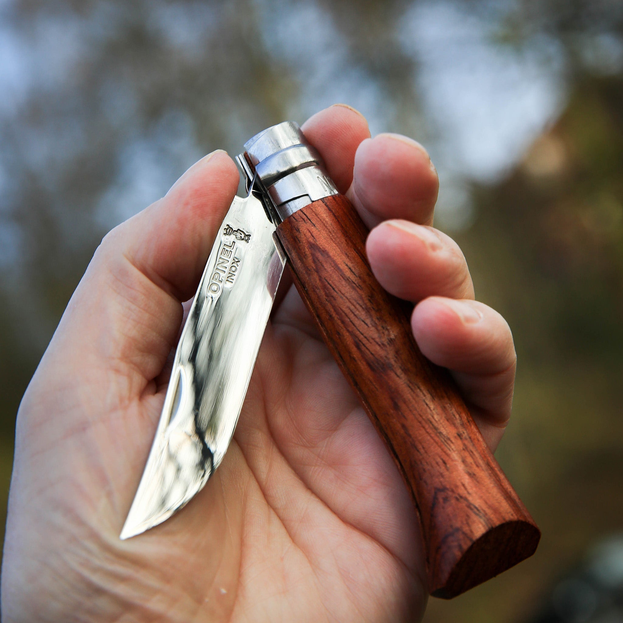 opinel-no-08-padouk-mirror-polished-folding-knife-engraved-gift-set-of-6-with-gi image 4