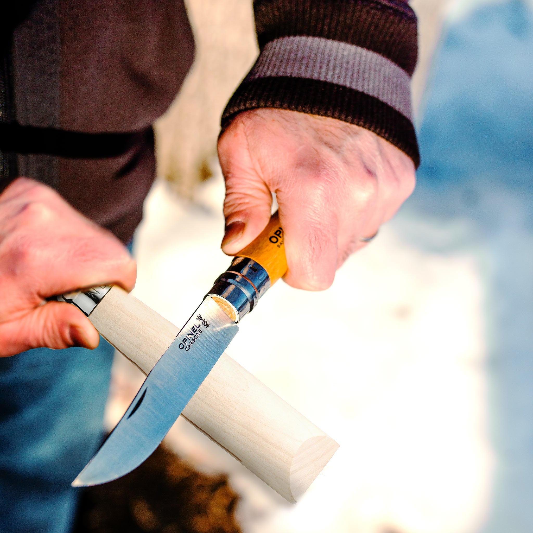 opinel-no-08-raw-ebauche-maple-wood-handle-knife-unfinished-carving-blank-stainl image 2