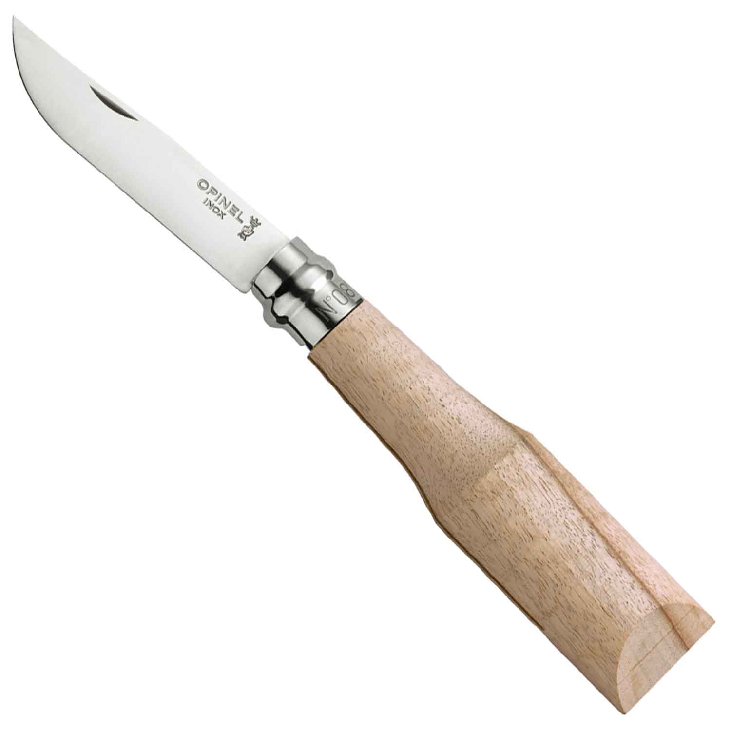 opinel-no-08-raw-ebauche-walnut-handle-folding-knife-unfinished-carve-your-own-b image 1