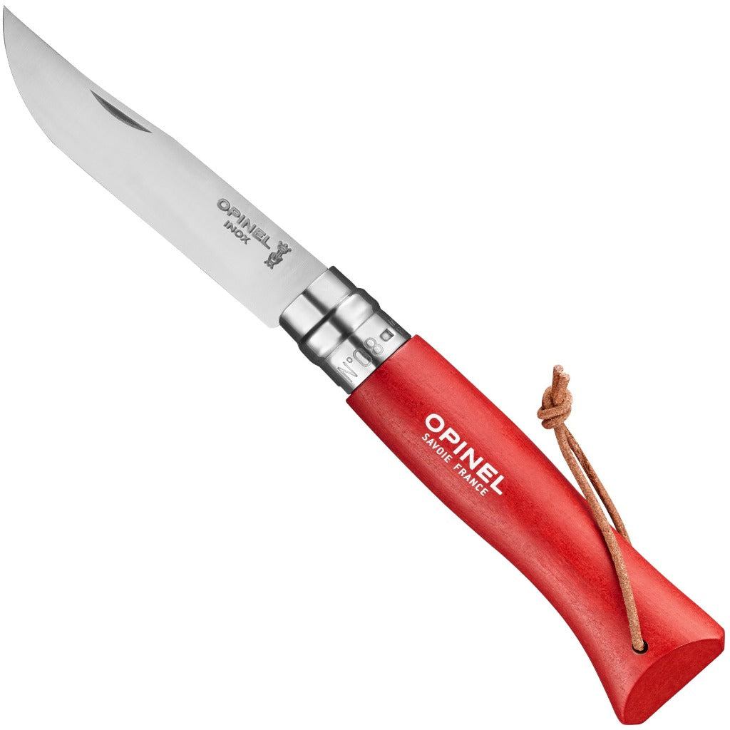 opinel-no-08-stainless-steel-folding-knife-with-lanyard-colorama-tinted-hornbeam image 5