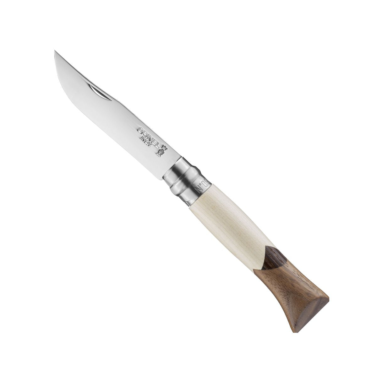 opinel-no-09-cime-stainless-steel-folding-knife-black-walnut-ash-sycamore-maple- image 3