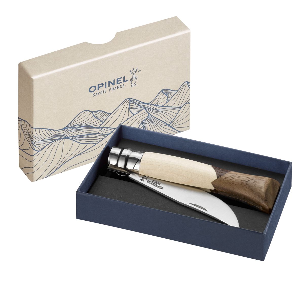opinel-no-09-cime-stainless-steel-folding-knife-black-walnut-ash-sycamore-maple- image 6