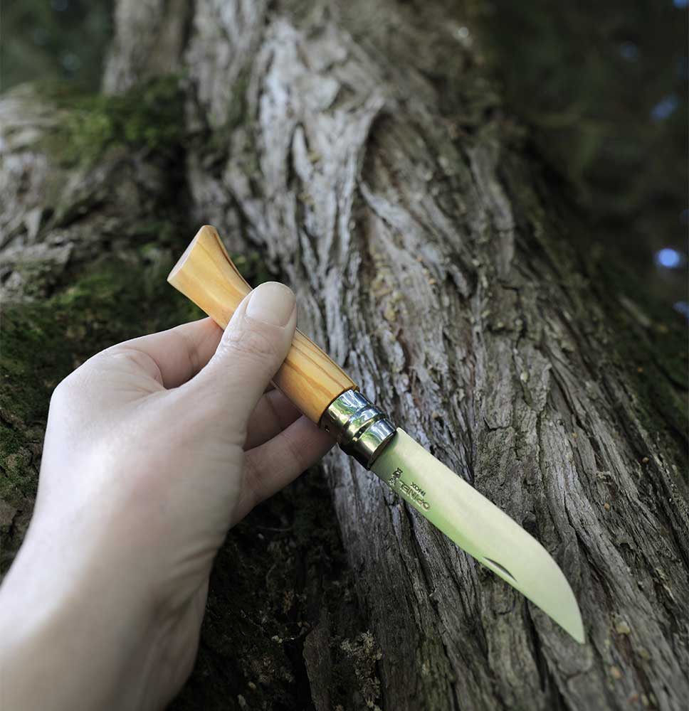 opinel-no-09-premium-woods-stainless-steel-folding-knife-oak-walnut-or-olive-han image 3